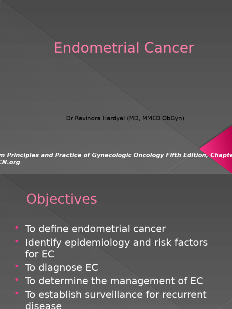 Endometrial Cancer Overview and Management | PDF | Radiation Therapy ...