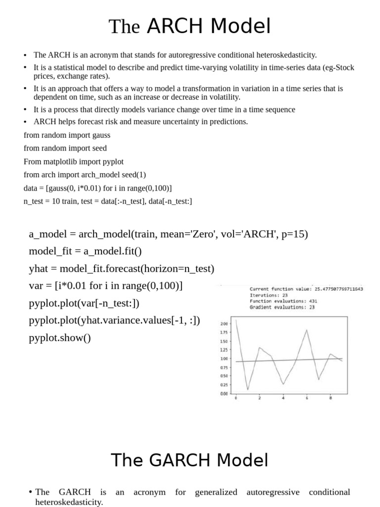 ARCH and GARCH Models Explained | PDF | Data Analysis | Computer ...