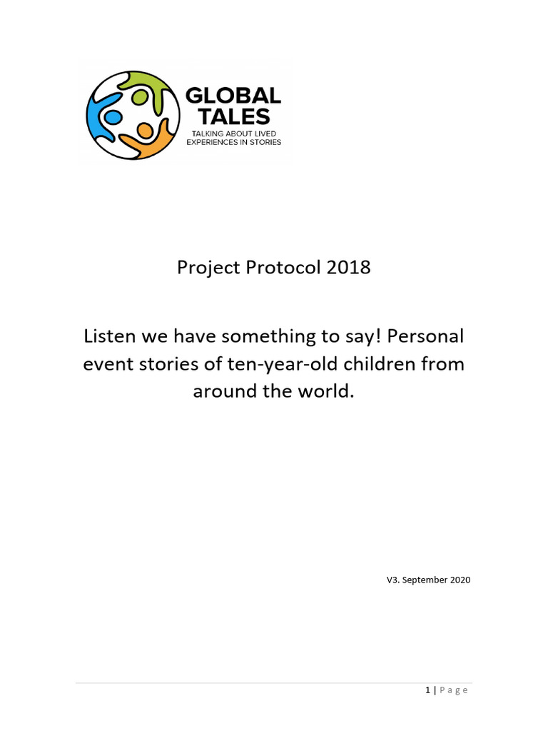 Global TALES Protocol for Children's Narratives | PDF | Narrative | Clause