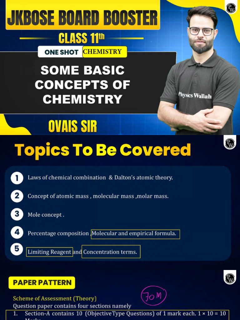 Some Basic Concept of Chemistry 01 Class Notes | PDF