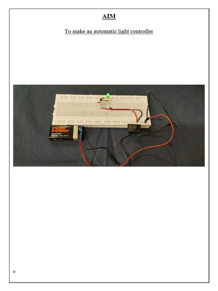 Automatic Light Controller Project Guide | PDF | Transistor | Diode
