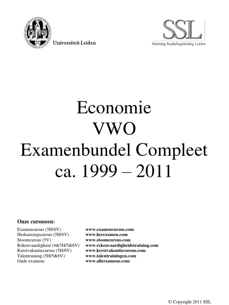 Examenbundel Compleet VWO Economie