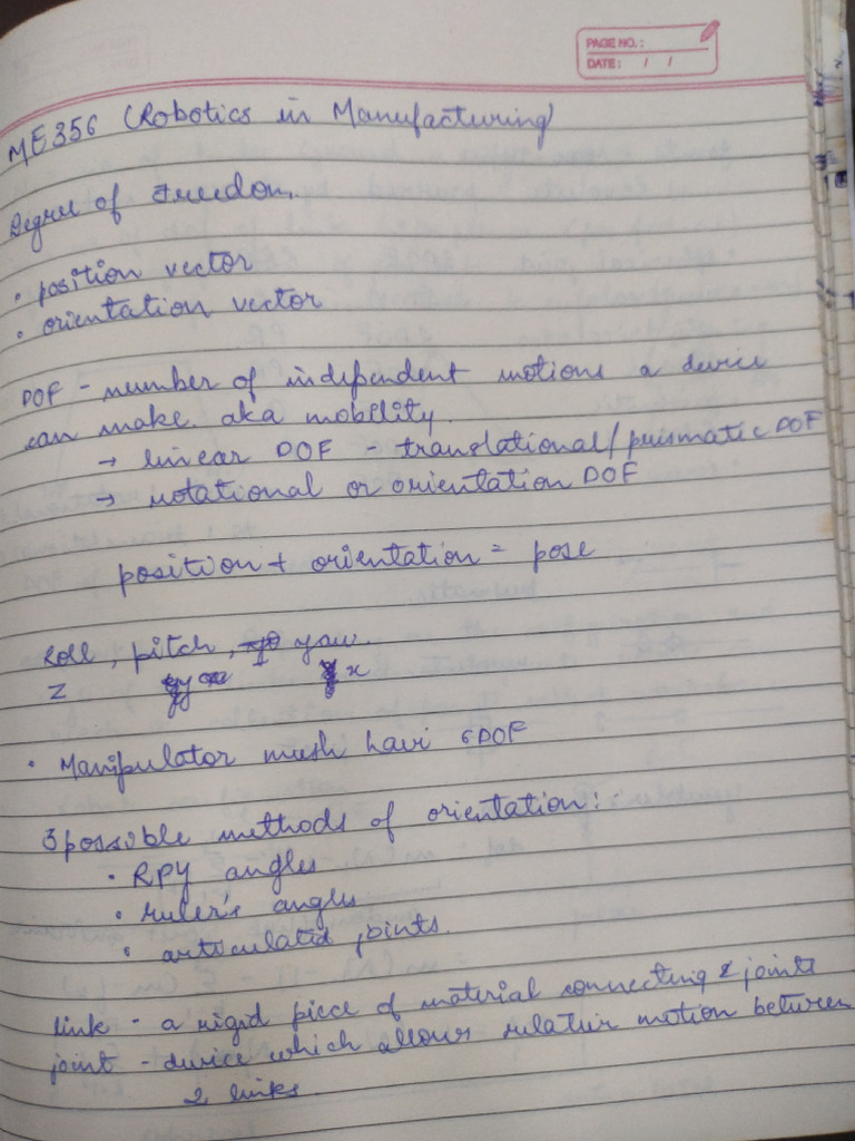 Robotics PK Soni Sir Notes | PDF