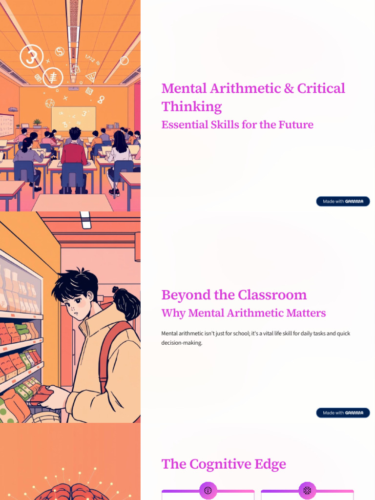 Mental Arithmetic & Critical Thinking Skills | PDF | Critical Thinking ...