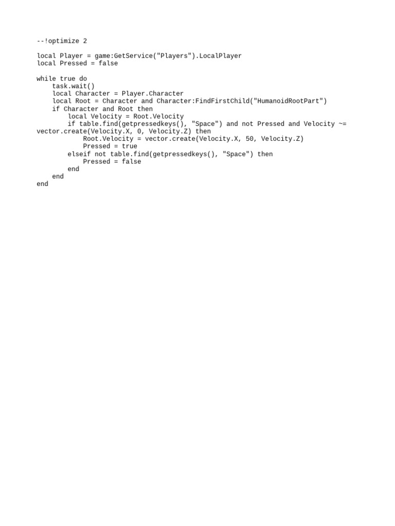 Roblox Script for Jump Boost | PDF