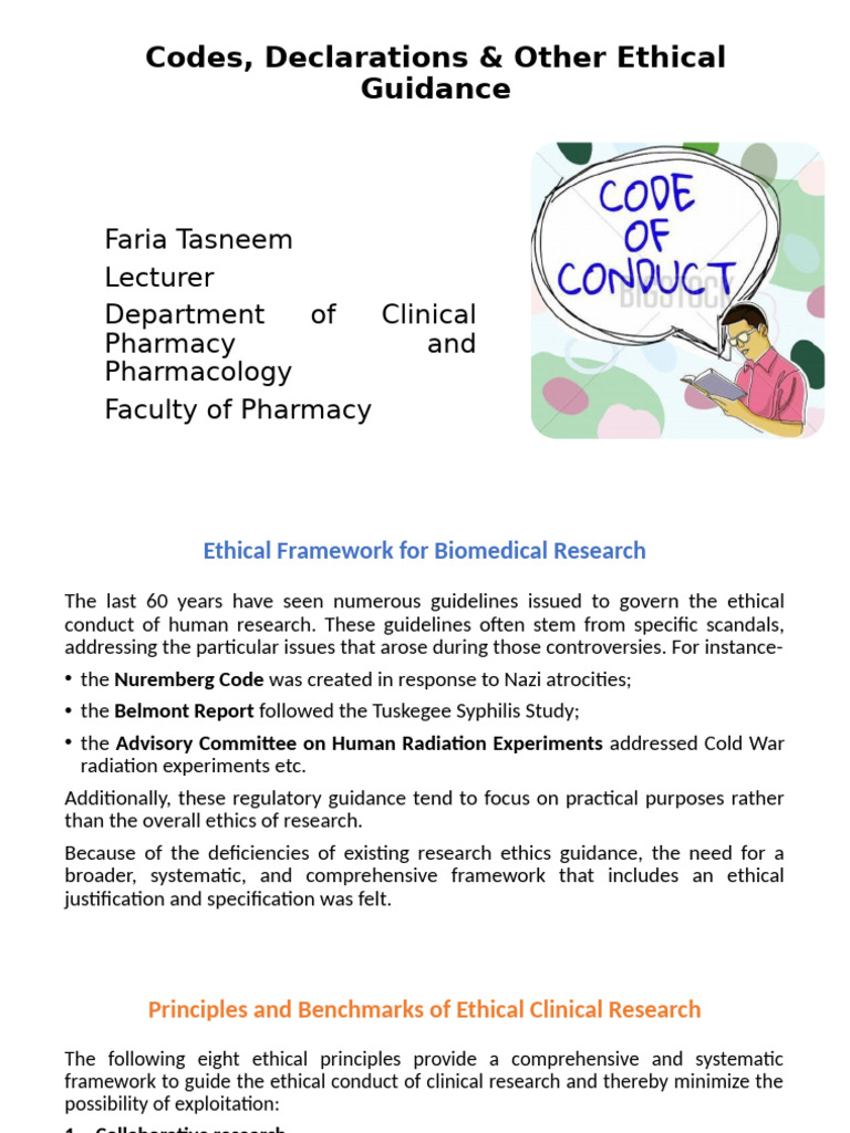 Ethical Guidelines for Clinical Research | PDF | Institutional Review ...