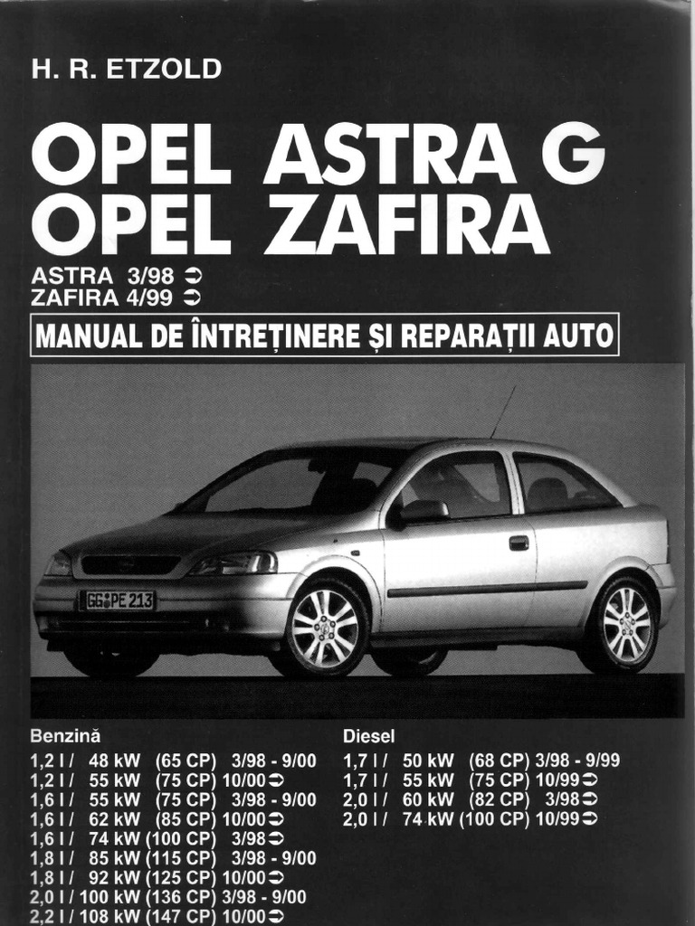 Opel Astra G Bedienungsanleitung Pdf