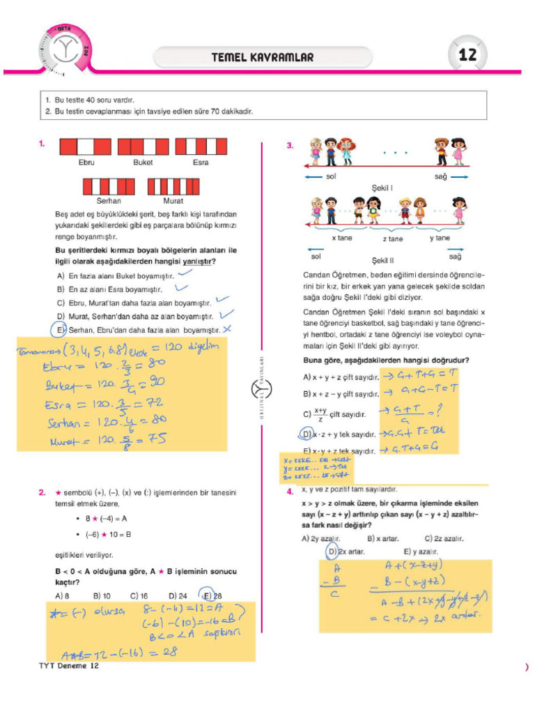 2025 ORİJİNAL TYT 12 Deneme Çözümleri PDF 