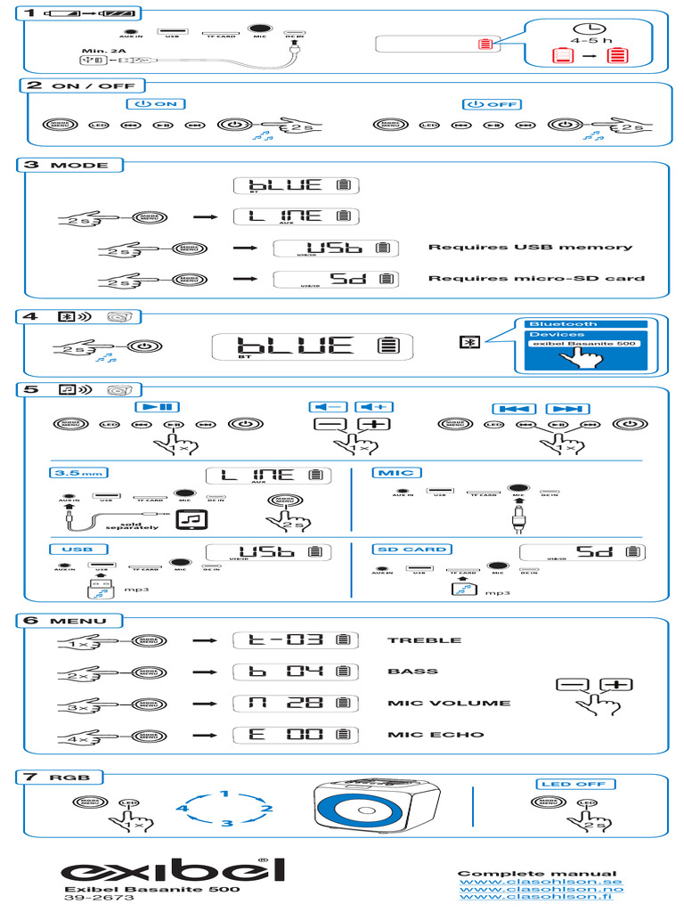Manual Exibel 500 | PDF