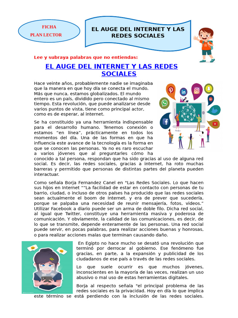 Impacto del Internet y Redes Sociales | PDF | Internet | Redes sociales