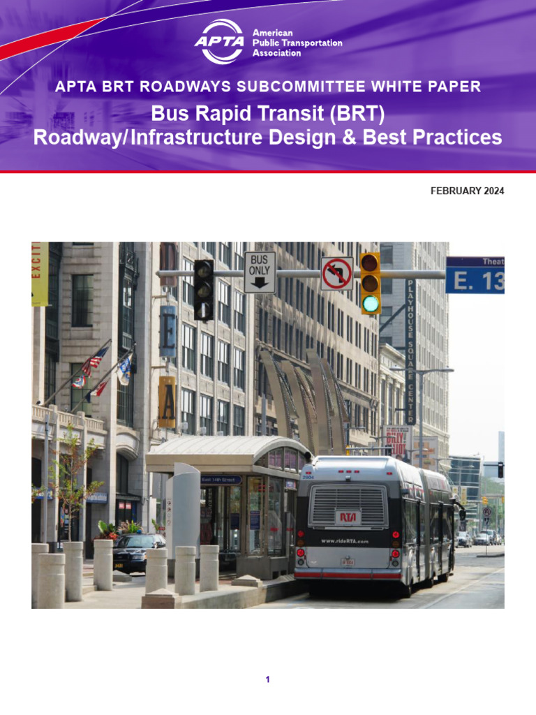 BRT Roadway Design Best Practices Guide | PDF | Cycling Infrastructure ...