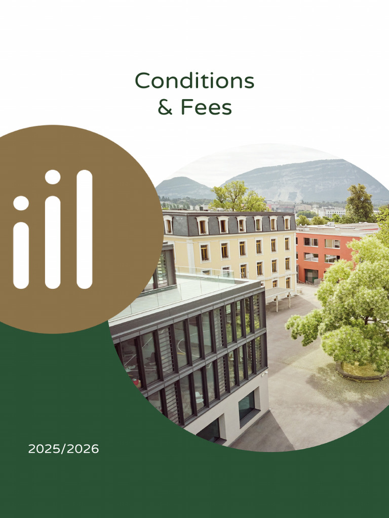 IIL Conditions and Fees 2025/2026 | PDF | Insurance | Privacy