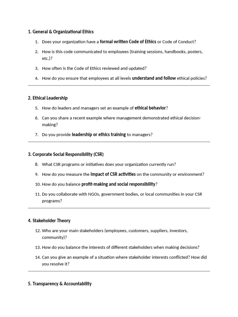 Organizational Ethics and Leadership Guide | PDF | Corporate Social ...