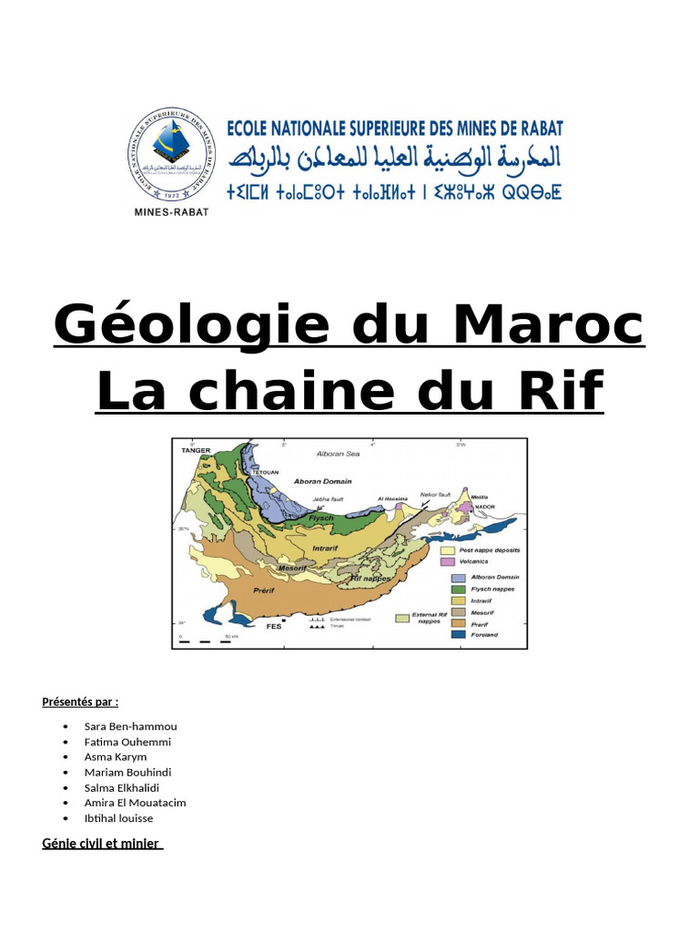 Géologie et structures du Rif marocain | PDF | Géologie | Sciences de ...