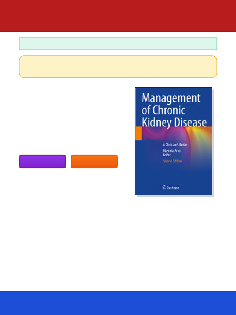 Management of Chronic Kidney Disease (2nd Edition) Mustafa Arıcı ebook ...