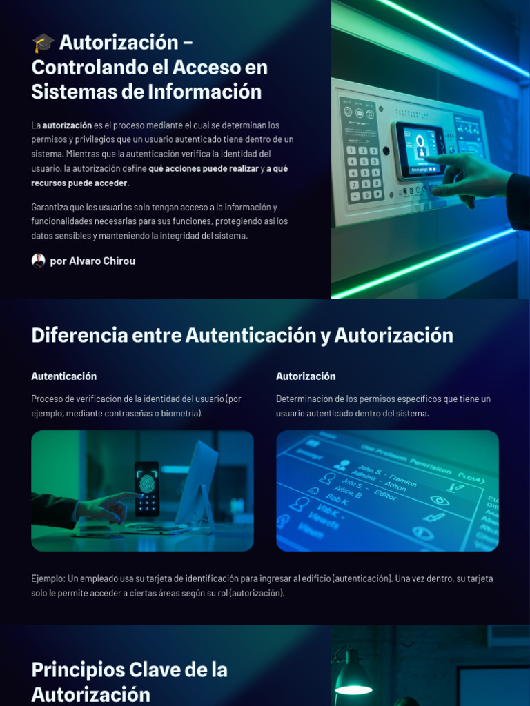 Control de Acceso y Autorización en Sistemas | PDF | Autenticación ...