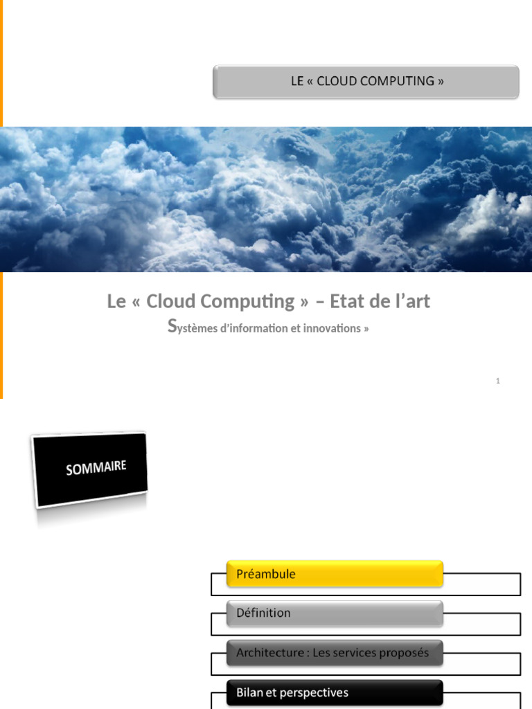 Cloud Computing : Avantages et Tendances | PDF | Cloud computing ...