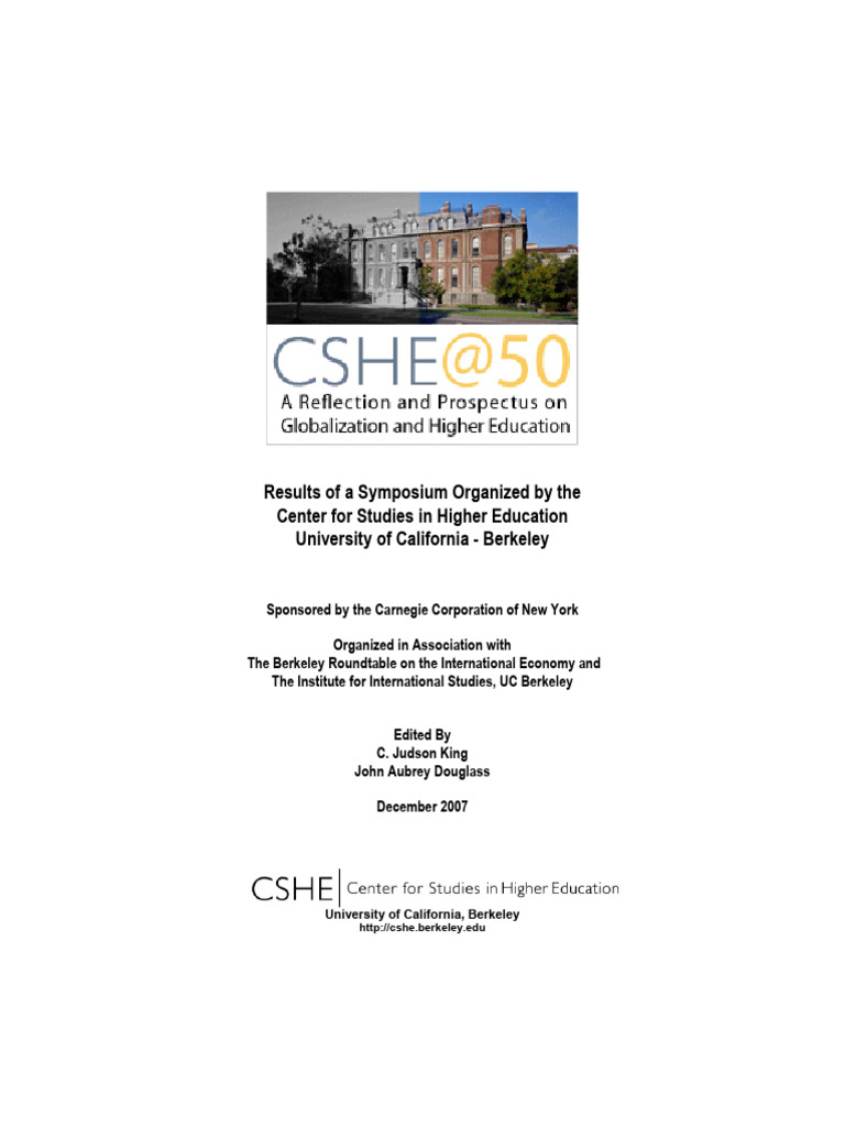 CSHE@50Report 20 07 | PDF | Globalization | Millennium Development Goals