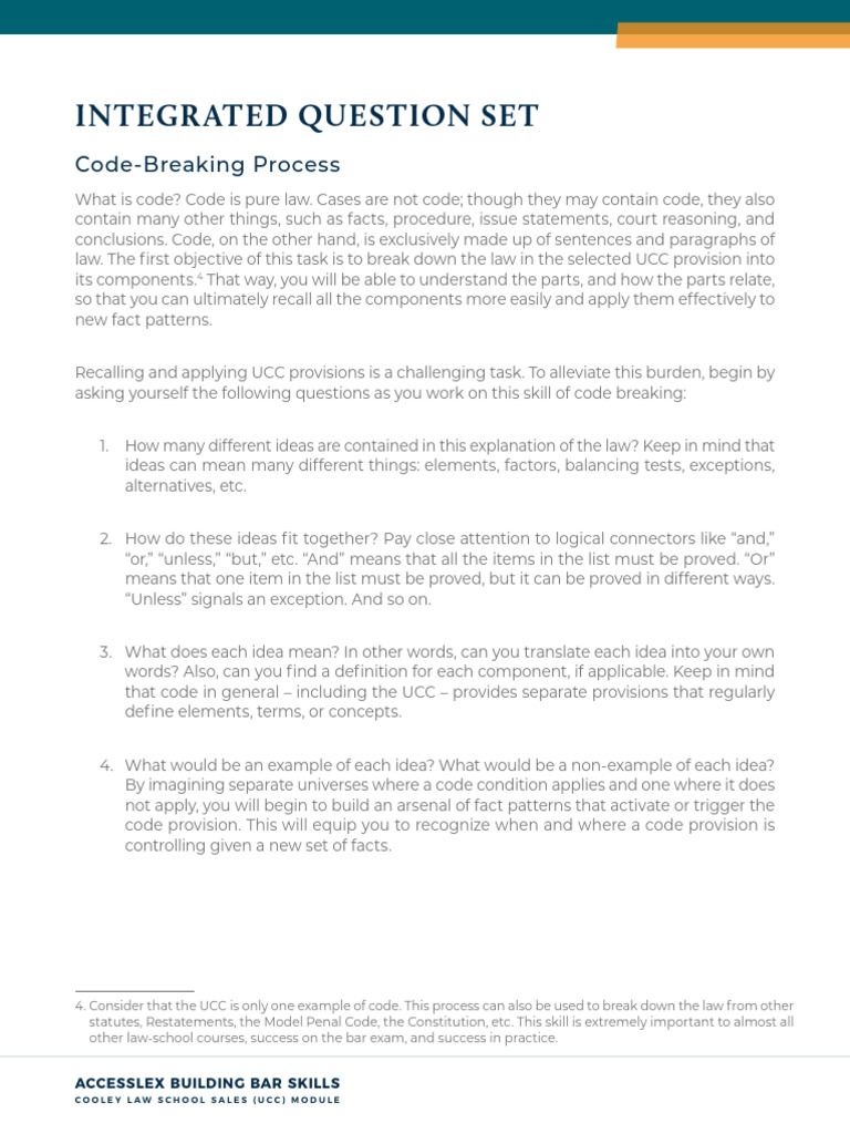 UCC Code-Breaking Skills Guide | PDF | Offer And Acceptance | Sales