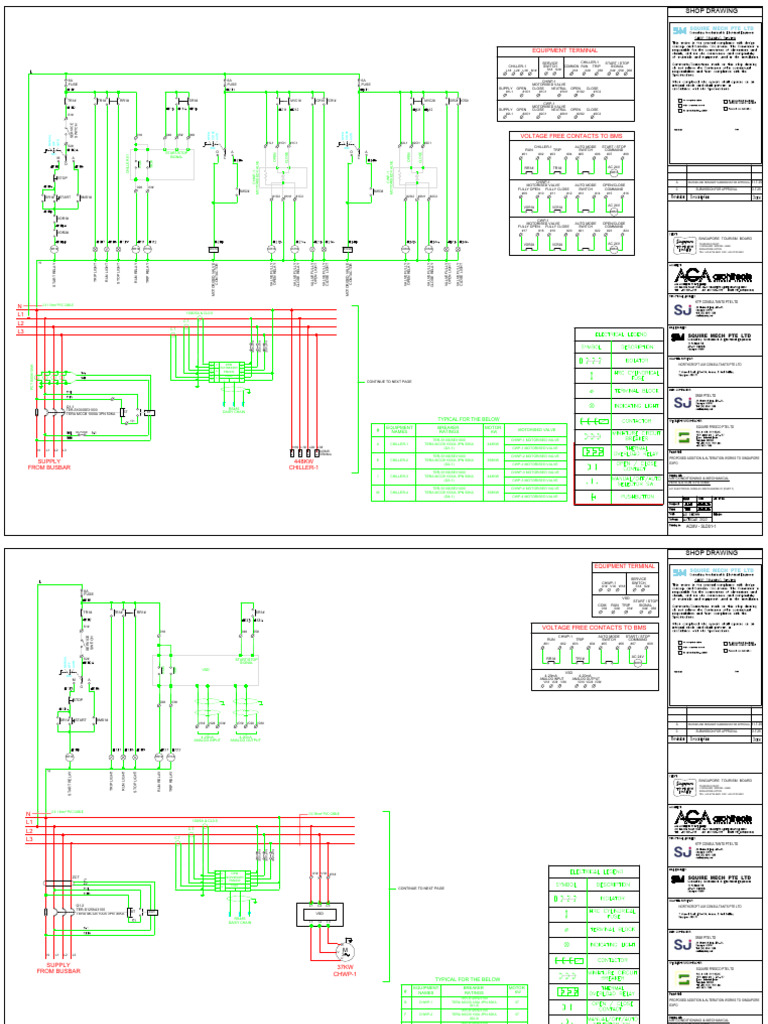 ACMV Electrical Single Line Diagram | PDF | Electrical Engineering ...