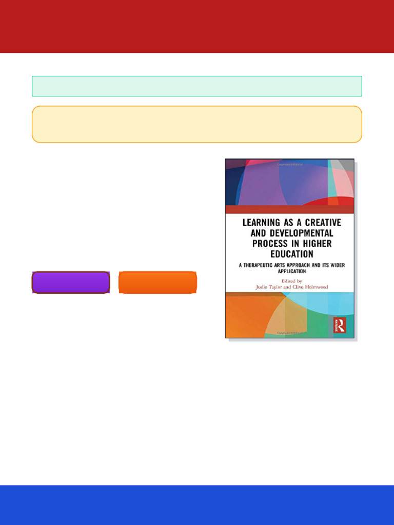 Learning as a Creative and Developmental Process in Higher Education A ...