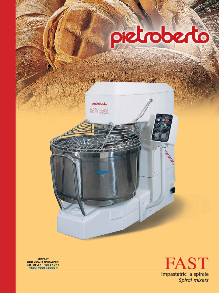 Datasheet, Fast, Spiral Mixer (Contains Dimensions) | PDF