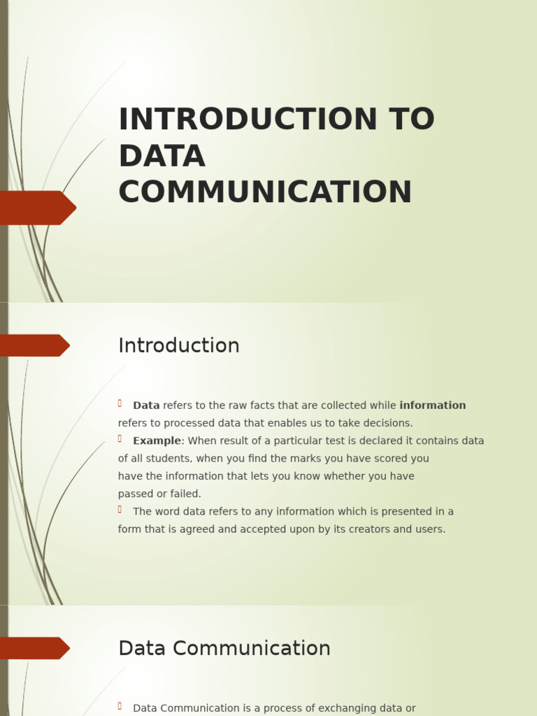 Data Communication Basics Explained | PDF | Duplex (Telecommunications ...