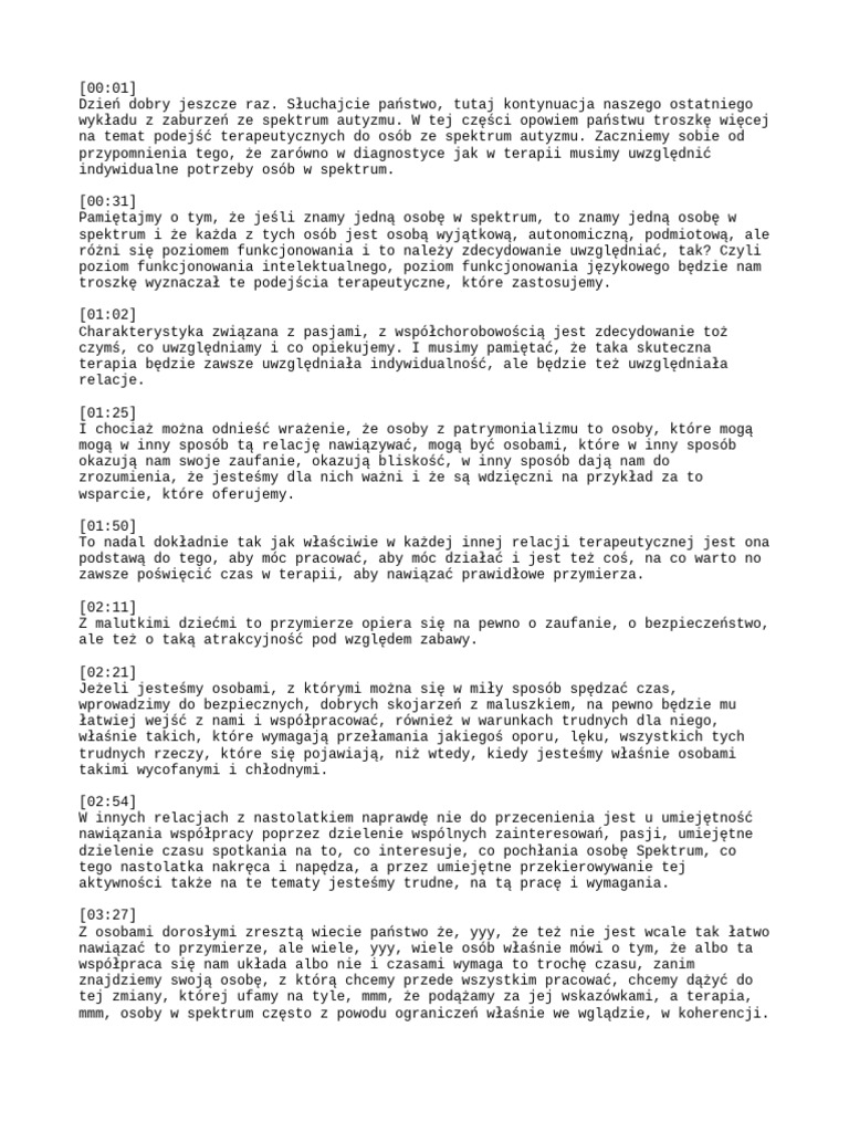 Terapia, ABA (Transcript) .M4a PDF | PDF