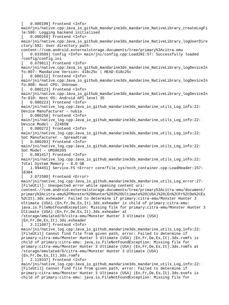 Citra Emulator Log Errors on Android | PDF | Computer Architecture ...