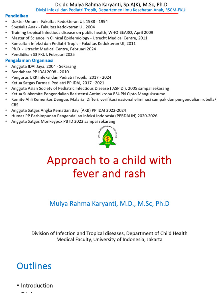 Pediatric Fever and Rash Diagnosis Guide | PDF | Infection | Measles