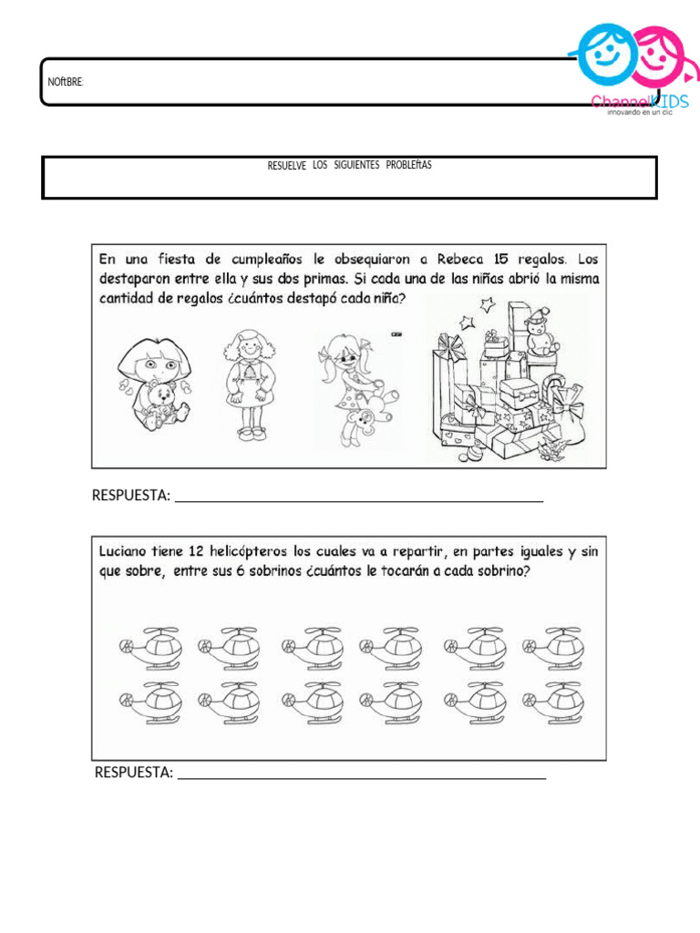 Problemas y Divisiones Matemáticas | PDF