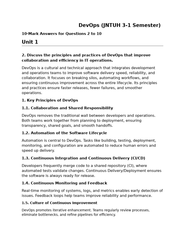 DevOps Principles and Practices Explained | PDF | Software Testing ...