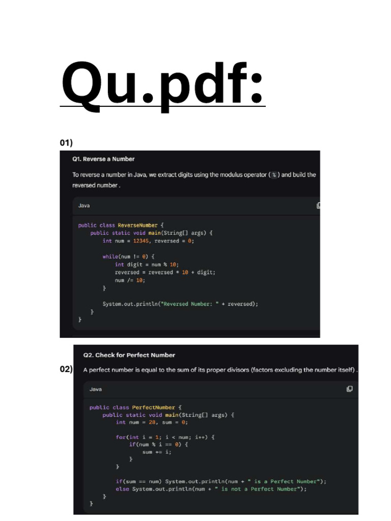 Palindrome Check and Java Quiz Answers | PDF
