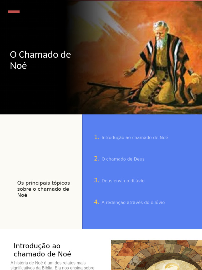 O Chamado de Noé e o Dilúvio | PDF | Noé | Mito do Dilúvio