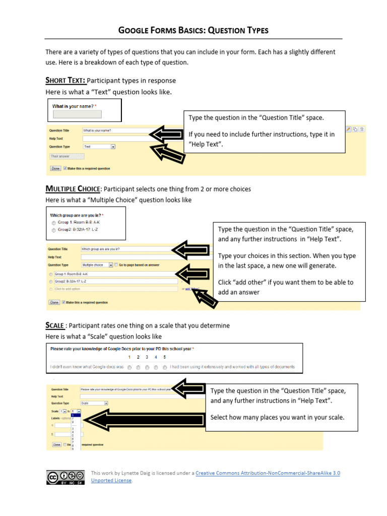 Question Type Google Form | PDF