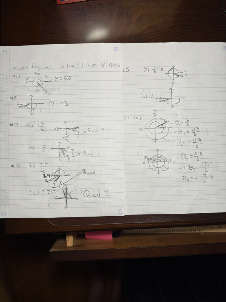 Birajiclian, Grayson - HW 1 - Angles of Rotation (Deg & Radian Measure ...