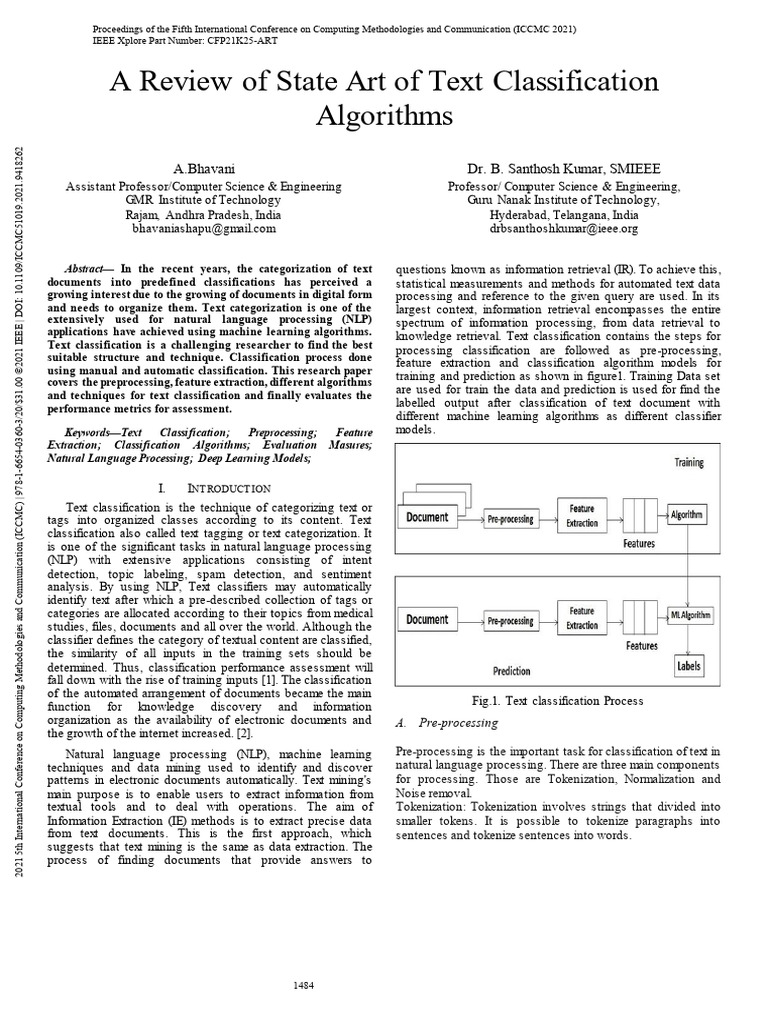 Text Classification Algorithms Review | PDF | Support Vector Machine ...