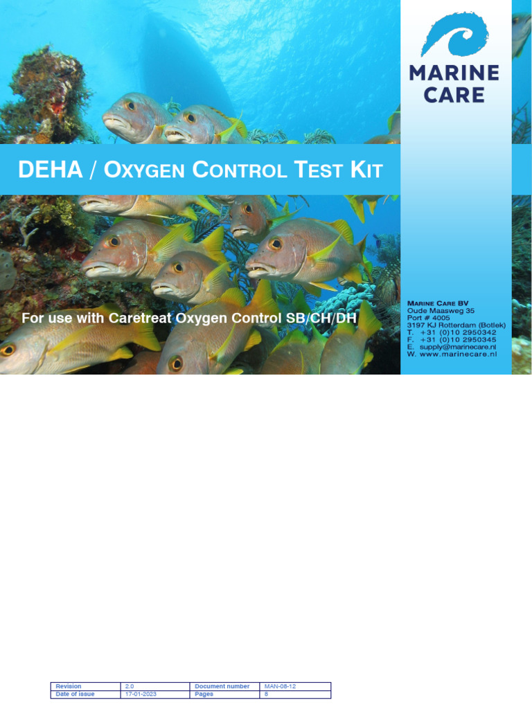 DEHA Oxygen Control Test Kit Guide | PDF