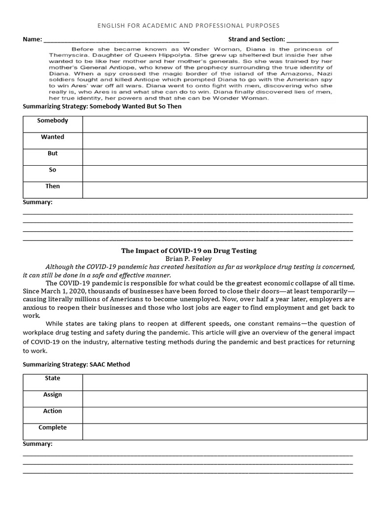 COVID-19's Impact on Drug Testing | PDF