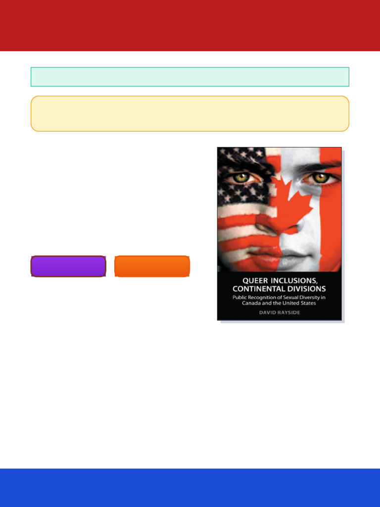 Queer Inclusions Continental Divisions Public Recognition of Sexual ...
