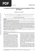 An Approach Model for Employees' Improving Quality of Work