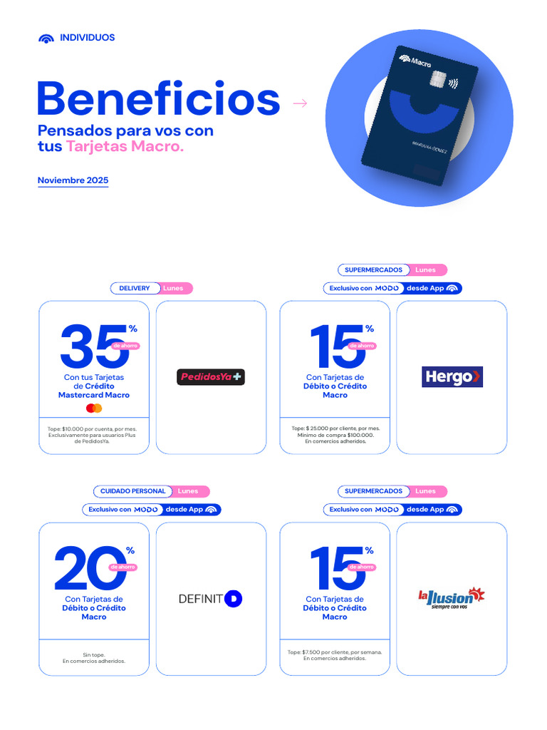 BM31162+ +Hoja+de+Beneficios+ +Noviembre CG | PDF | Tarjeta de débito ...