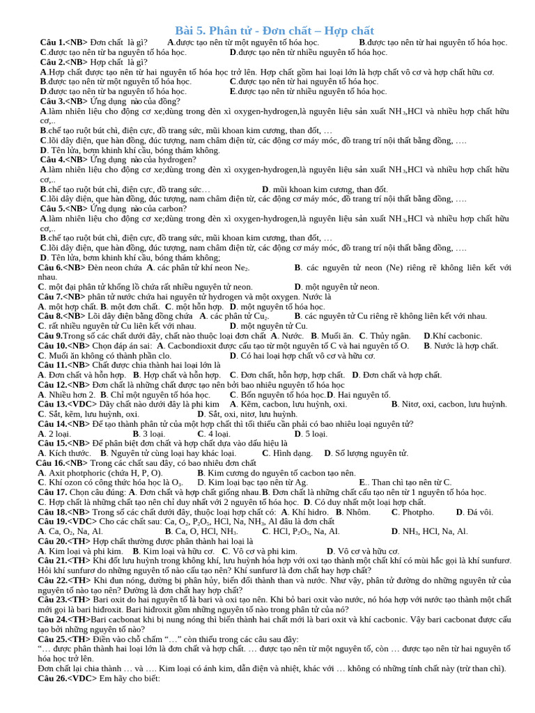 BÀI 5.1 - KHTN 7 - KNTT | PDF