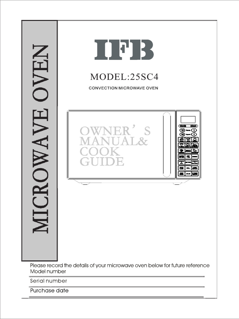 Microwave Oven User Manual Guide | PDF