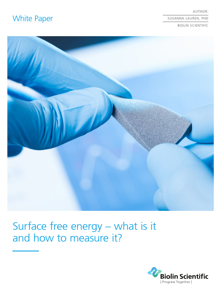 Measuring Surface Free Energy Explained | PDF | Wetting | Adhesion