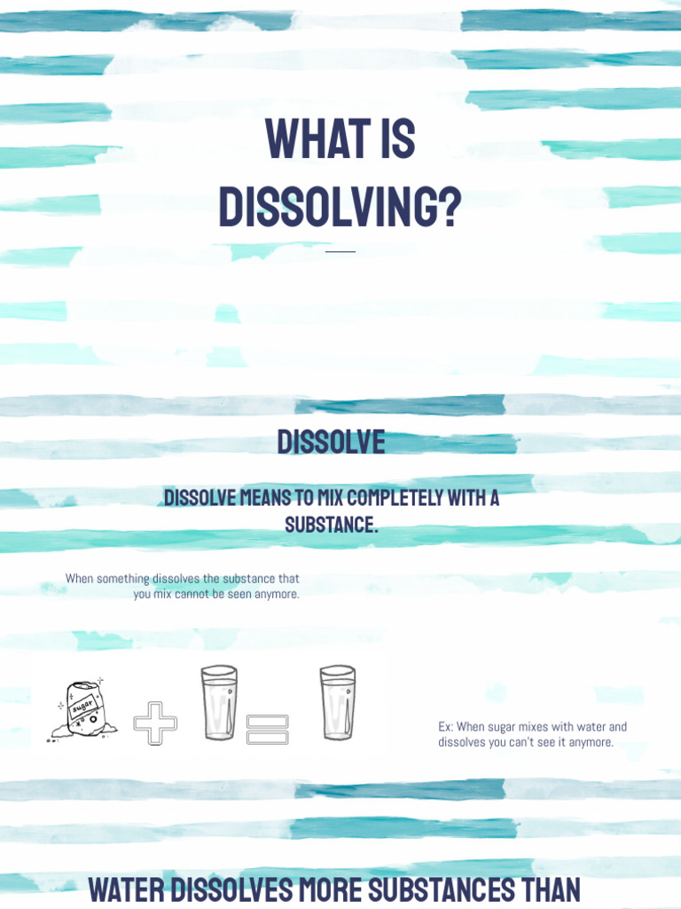What Is Dissolving? | PDF
