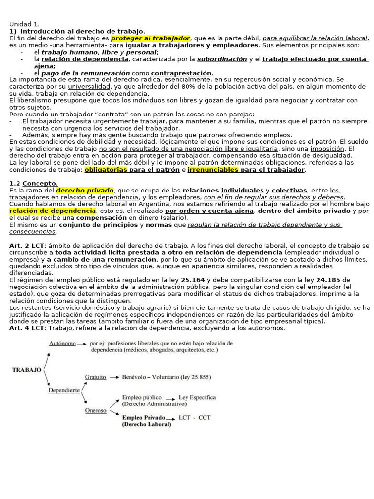 Introducción al Derecho Laboral en Argentina | PDF | Derecho laboral ...