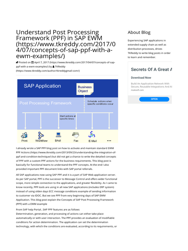 SAP EWM Post Processing Framework Guide | PDF | Information Technology ...