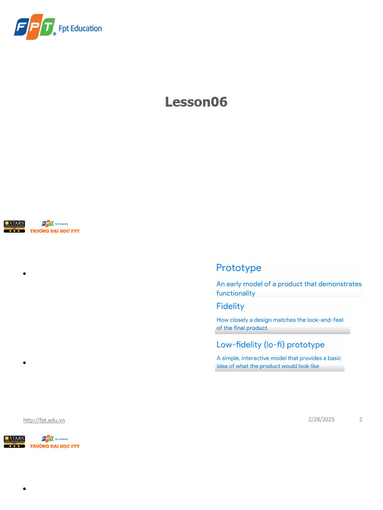 Slide 01 Lesson06 | PDF | Usability | Prototype