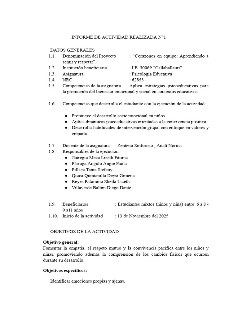Actividades de Empatía en Educación Infantil | PDF | Autorregulación ...
